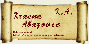 Krasna Abazović vizit kartica